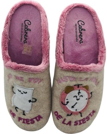 CABRERA ZAPATILLA DE CASA MUJER RELOJ 3209 BEIGE