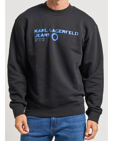 FELPA KARL LAGERFELD KLJ REG ECLIPSE LOGO NERA NEGRO