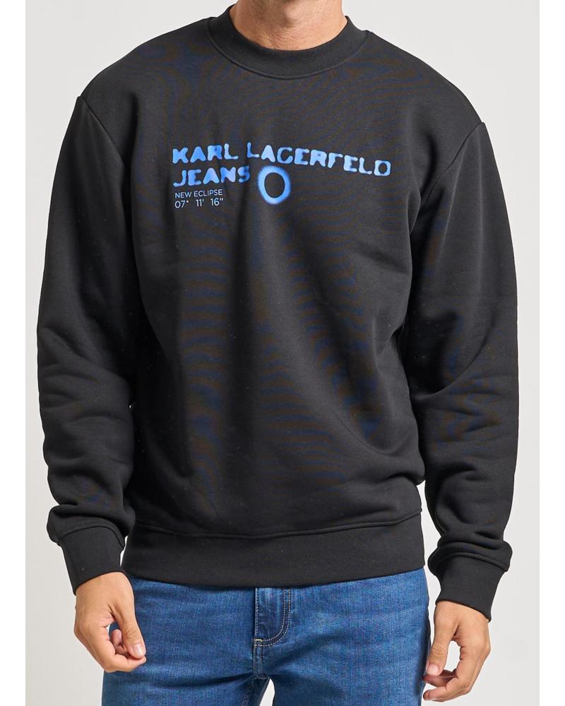 FELPA KARL LAGERFELD KLJ REG ECLIPSE LOGO NERA NEGRO