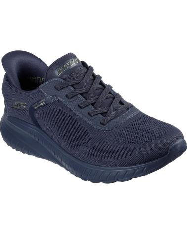 SKECHERS SLIP-INS BOBS SQUAD CHAOS BLAU AZUL
