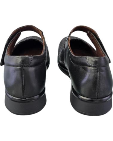 PITILLOS SAPATILHAS MARY JANE ESPORTIVAS EM COURO 10712 PRETO NEGRO