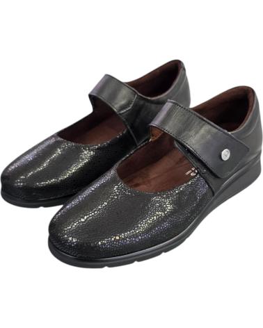 PITILLOS SAPATILHAS MARY JANE ESPORTIVAS EM COURO 10712 PRETO NEGRO