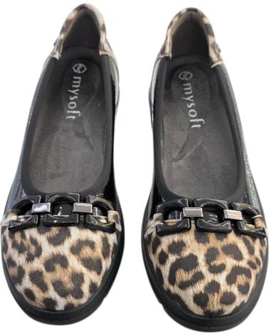 MYSOFT MOCASSINS 25M582 ESTAMPADO LEOPARDO PRETO VARIOS COLORES