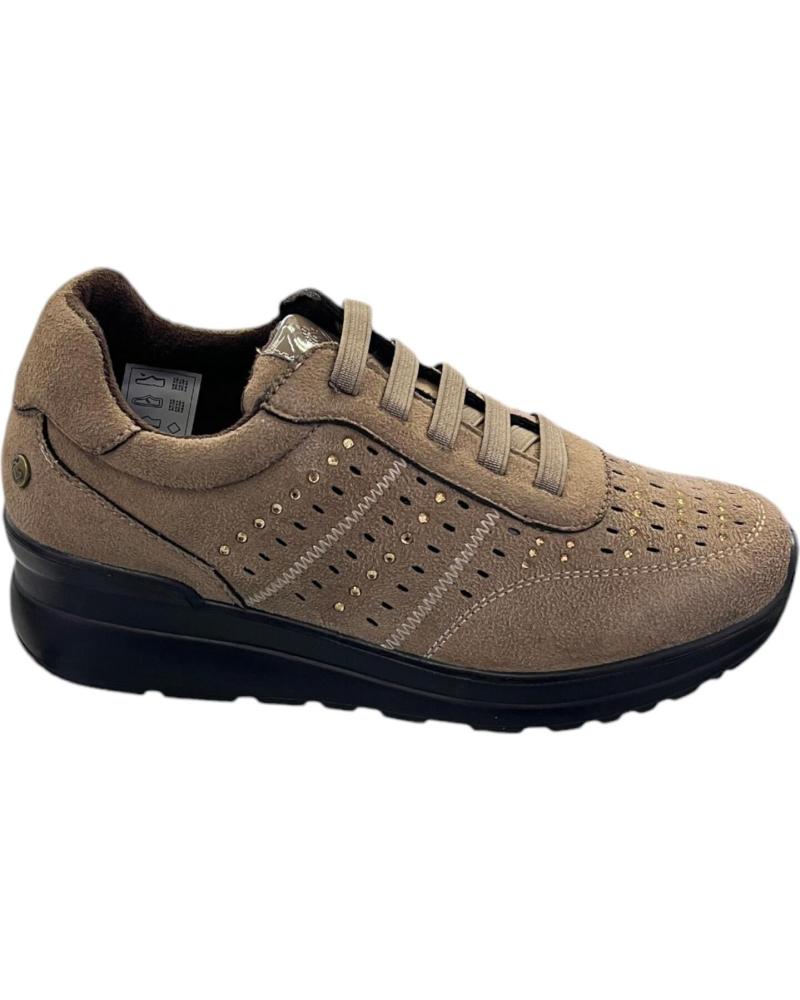 AMARPIES FREIZEIT-SNEAKER AST27000 TAUPE MIT ELASTISCHEN SCHNÜRSENKELN VARIOS COLORES