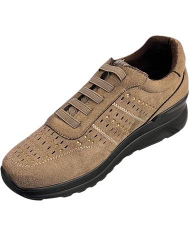 AMARPIES FREIZEIT-SNEAKER AST27000 TAUPE MIT ELASTISCHEN SCHNÜRSENKELN VARIOS COLORES