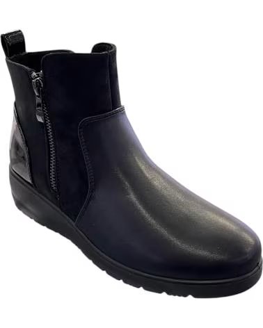 Stiefel-De-Mujer-D`CUTILLAS-D'CUTILLAS STIEFELETTE 45412 MIT KEILABSATZ FÜR DAMEN SCHWARZ-NEGRO