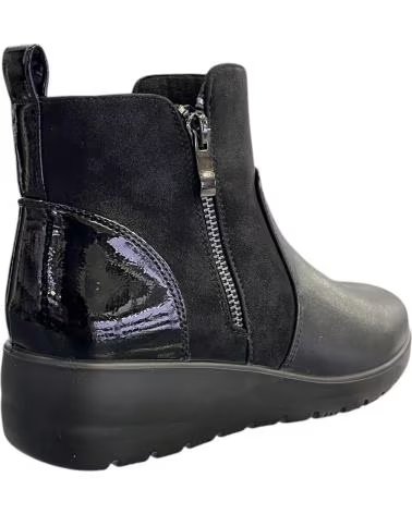 Stiefel-De-Mujer-D`CUTILLAS-D'CUTILLAS STIEFELETTE 45412 MIT KEILABSATZ FÜR DAMEN SCHWARZ-NEGRO