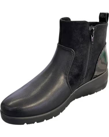 Stiefel-De-Mujer-D`CUTILLAS-D'CUTILLAS STIEFELETTE 45412 MIT KEILABSATZ FÜR DAMEN SCHWARZ-NEGRO