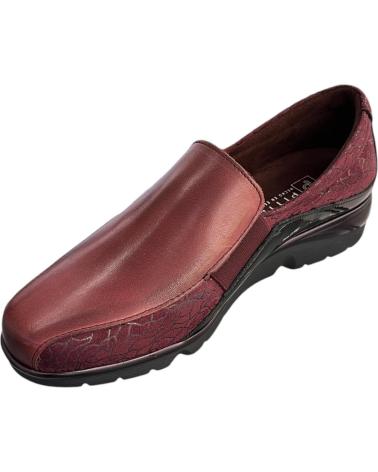 PITILLOS MOCASSINS 10000 BORDEAUX AVEC ÉLASTIQUES LATÉRAUX ROJO