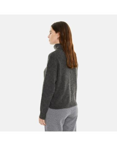 CAMISOLA GOLA ALTA SYSTEM ACTION CINZENTO ESCURO PARA MULHER NAN