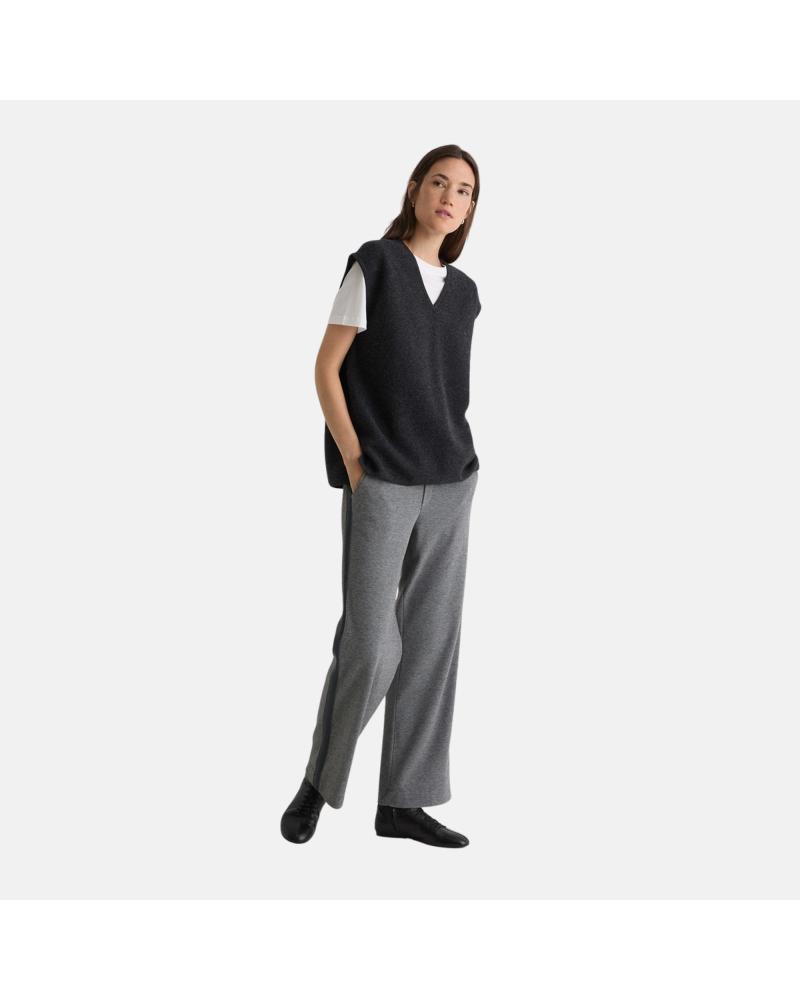 YERSE DARK GREY CASUAL TROUSERS FOR WOMEN NAN