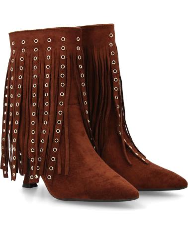 PUNTOSALAO STIEFELETTEN MIT STILETTOABSATZ, FRANSEN UND NIETEN VARIOS COLORES