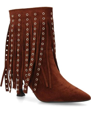 PUNTOSALAO STIEFELETTEN MIT STILETTOABSATZ, FRANSEN UND NIETEN VARIOS COLORES