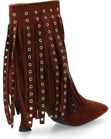 PUNTOSALAO STIEFELETTEN MIT STILETTOABSATZ, FRANSEN UND NIETEN VARIOS COLORES