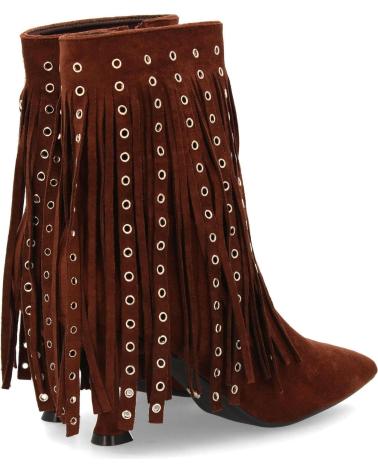 PUNTOSALAO STIEFELETTEN MIT STILETTOABSATZ, FRANSEN UND NIETEN VARIOS COLORES