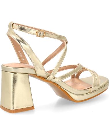 PUNTOSALAO GOLDENE SANDALEN MIT BLOCKABSATZ, MODELL JL895 VARIOS COLORES