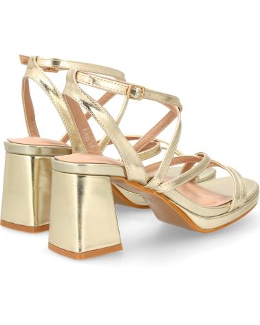 PUNTOSALAO GOLDENE SANDALEN MIT BLOCKABSATZ, MODELL JL895 VARIOS COLORES