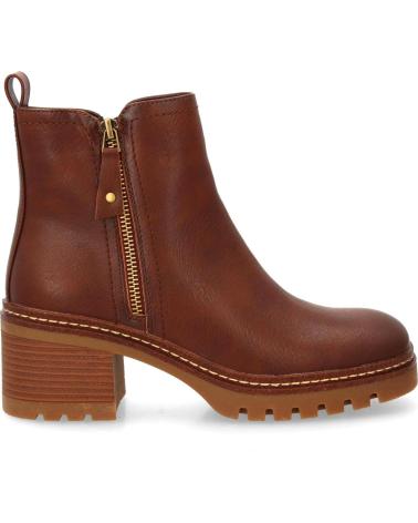 PUNTOSALAO BEQUEME STIEFELETTEN MIT NIEDRIGEM ABSATZ UND REISSVERSCHLUSS - BRAUN VARIOS COLORES