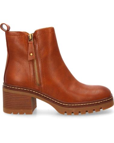 PUNTOSALAO BEQUEME STIEFELETTEN MIT NIEDRIGEM ABSATZ UND REISSVERSCHLUSS - CAMEL VARIOS COLORES
