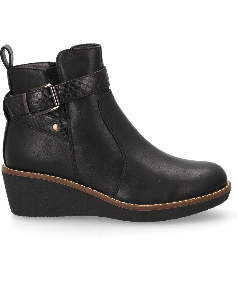 BOTINS DE CUNHA CONFORTÁVEIS PUNTOSALAO VR3-577 PRETOS VARIOS COLORES