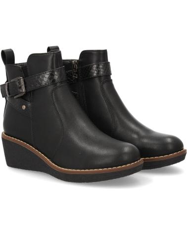BOTINS DE CUNHA CONFORTÁVEIS PUNTOSALAO VR3-577 PRETOS VARIOS COLORES