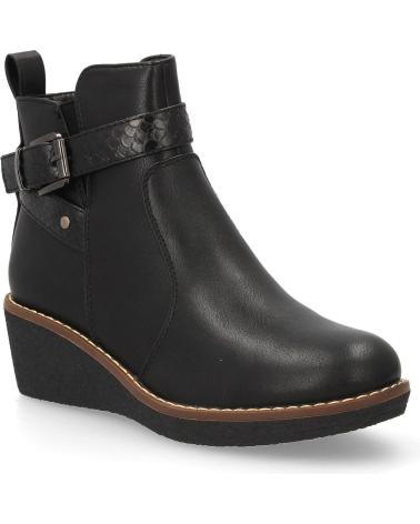 BOTINS DE CUNHA CONFORTÁVEIS PUNTOSALAO VR3-577 PRETOS VARIOS COLORES
