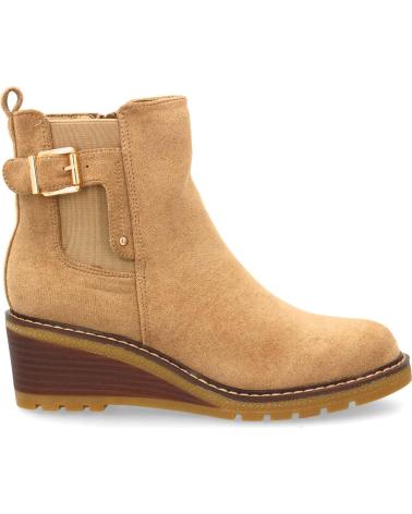 PUNTOSALAO BOTINS DE CUNHA JJ-608 COM FIVELA DECORATIVA CÁQUI VARIOS COLORES