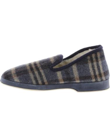 VICTORIA 202061 COMFORTABLE PLAID NAVY HOUSE SLIPPERS MARINO