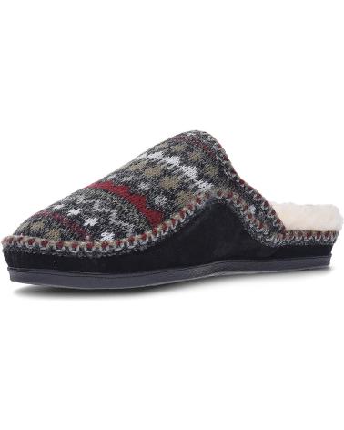NORDIKAS CLASSIC 2502 DEER PATTERN BLACK HOUSE SLIPPERS NEGRO2
