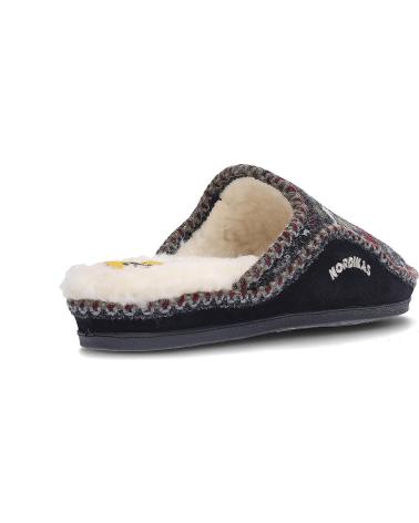 NORDIKAS CLASSIC 2502 DEER PATTERN BLACK HOUSE SLIPPERS NEGRO2