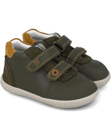 BOTINES RESPETUOSOS GARVALÍN BAREFOOT 251310 KAKI MILITAR PARA NIÑO VERDE