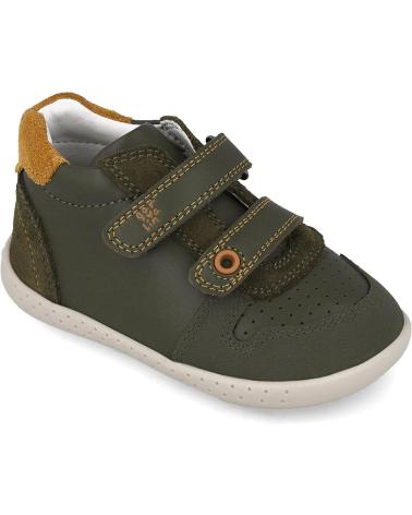 BOTINES RESPETUOSOS GARVALÍN BAREFOOT 251310 KAKI MILITAR PARA NIÑO VERDE