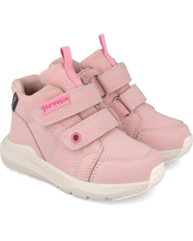 GARVALÍN BERLINER 251350 - WATERPROOF OLD ROSE ANKLE BOOTS WITH VELCRO CLOSURE OLDROSEE409