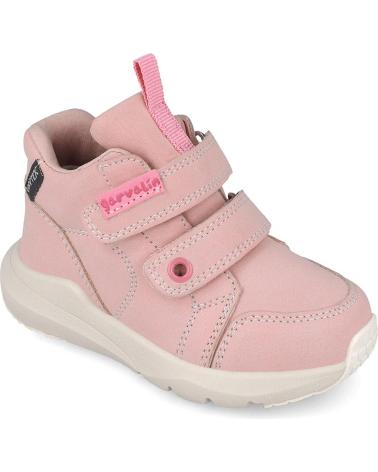 GARVALÍN BERLINER 251350 - WATERPROOF OLD ROSE ANKLE BOOTS WITH VELCRO CLOSURE OLDROSEE409
