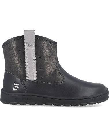 GARVALIN 251501 CHELSEA BOOTS WITH SOFT FLOWER DETAILS, BLACK COLOR NEGROA054