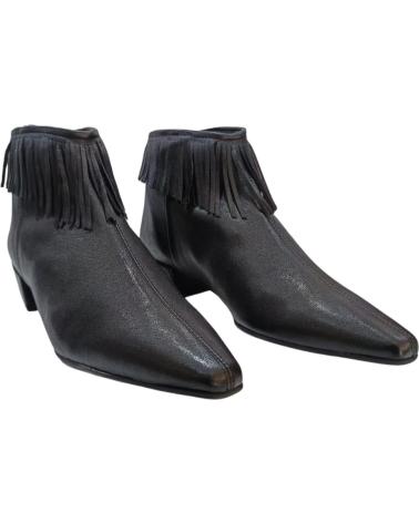 BOTA PEDRO MIRALLES KARISA DE COURO PRETO NEGRO