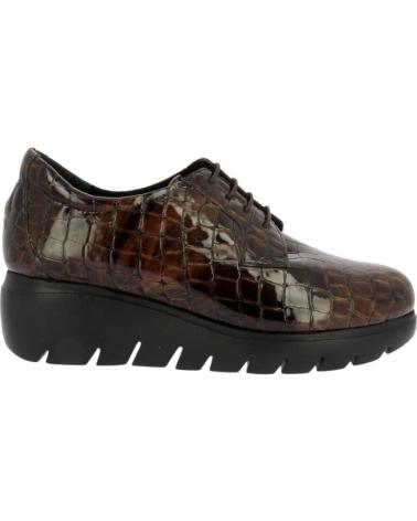 DOCTOR CUTILLAS SLIP-ON SHOES ENGRAVED PATENT LEATHER BROWN WITH PLATFORM MARRóN