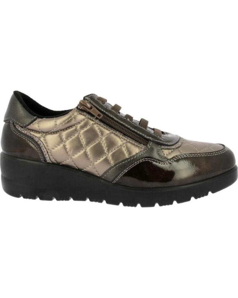 D`CUTILLAS 45415 QUILTED METALLIC BRONZE SNEAKERS WITH ZIPPER MARRóN