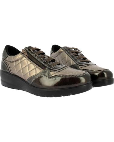 D`CUTILLAS 45415 QUILTED METALLIC BRONZE SNEAKERS WITH ZIPPER MARRóN