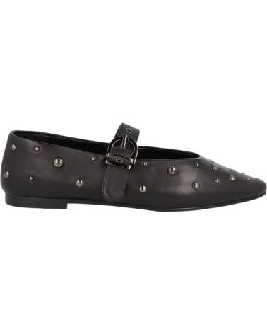 ITSE IZMIR BLACK STUDDED MARY JANE FLATS NEGRO