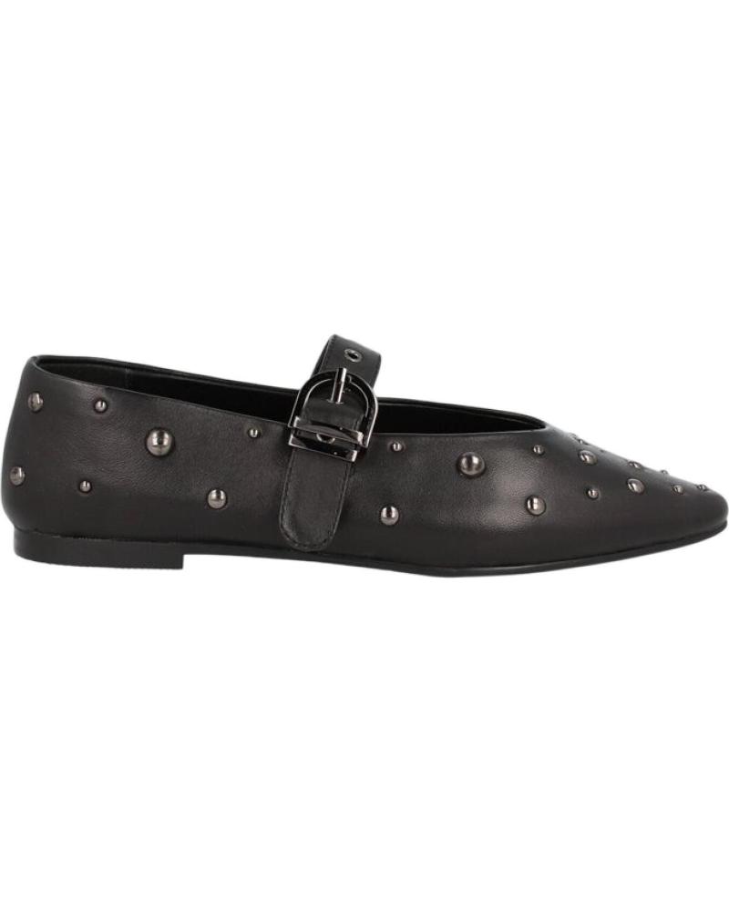ITSE IZMIR BLACK STUDDED MARY JANE FLATS NEGRO