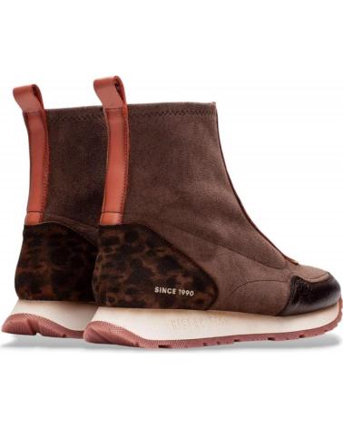 HISPANITAS KANSAS HI254354 - BOTÍN DE PIEL MARRÓN AVELLANA CON CREMALLERA FRONTAL MARRóN