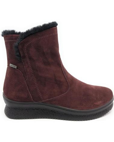 IMAC 85669 NUBUK-STIEFELETTE BORDEAUX GRANAT GRANATE