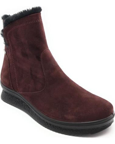 IMAC 85669 NUBUK-STIEFELETTE BORDEAUX GRANAT GRANATE