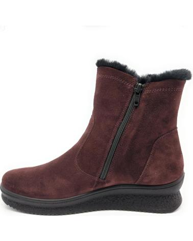 IMAC 85669 NUBUK-STIEFELETTE BORDEAUX GRANAT GRANATE