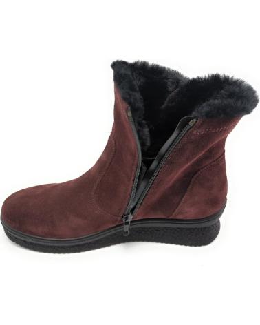 IMAC 85669 NUBUK-STIEFELETTE BORDEAUX GRANAT GRANATE