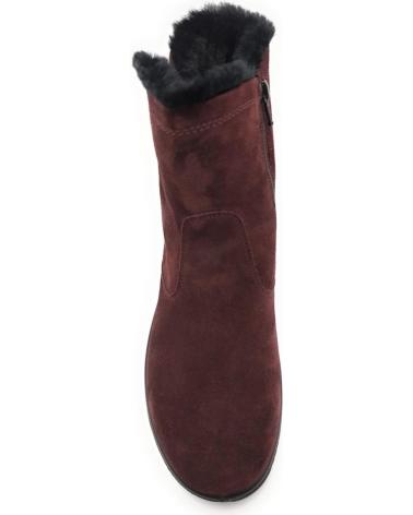 IMAC 85669 NUBUK-STIEFELETTE BORDEAUX GRANAT GRANATE