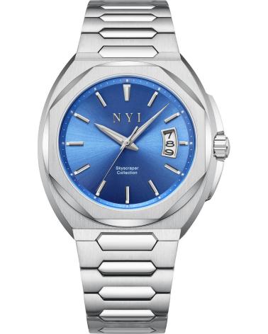OROLOGIO DA POLSO NYI SPIRAL CON QUADRANTE BLU E BRACCIALE IN ACCIAIO INOSSIDABILE