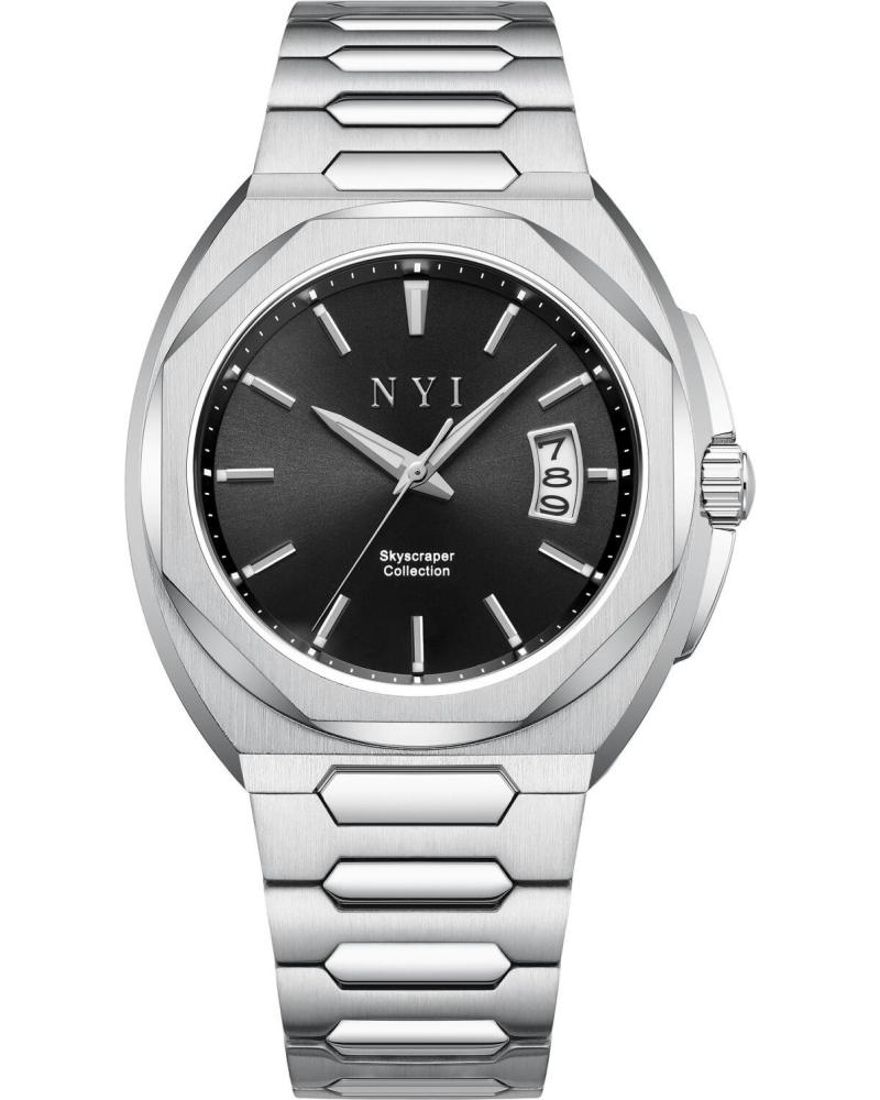 OROLOGIO DA POLSO NYI SEAGRAM CON QUADRANTE NERO E BRACCIALE IN ACCIAIO INOSSIDABILE OROLOGIO DA POLSO NYI SEAGRAM CON QUADRANTE NERO E BRACCIALE IN ACCIAIO INOSSIDABILE