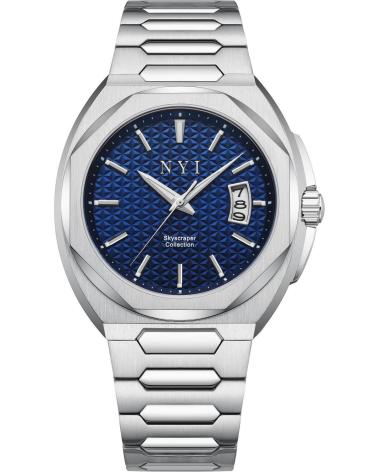 OROLOGIO NYI HUDSON CON QUADRANTE BLU E BRACCIALE IN ACCIAIO INOSSIDABILE